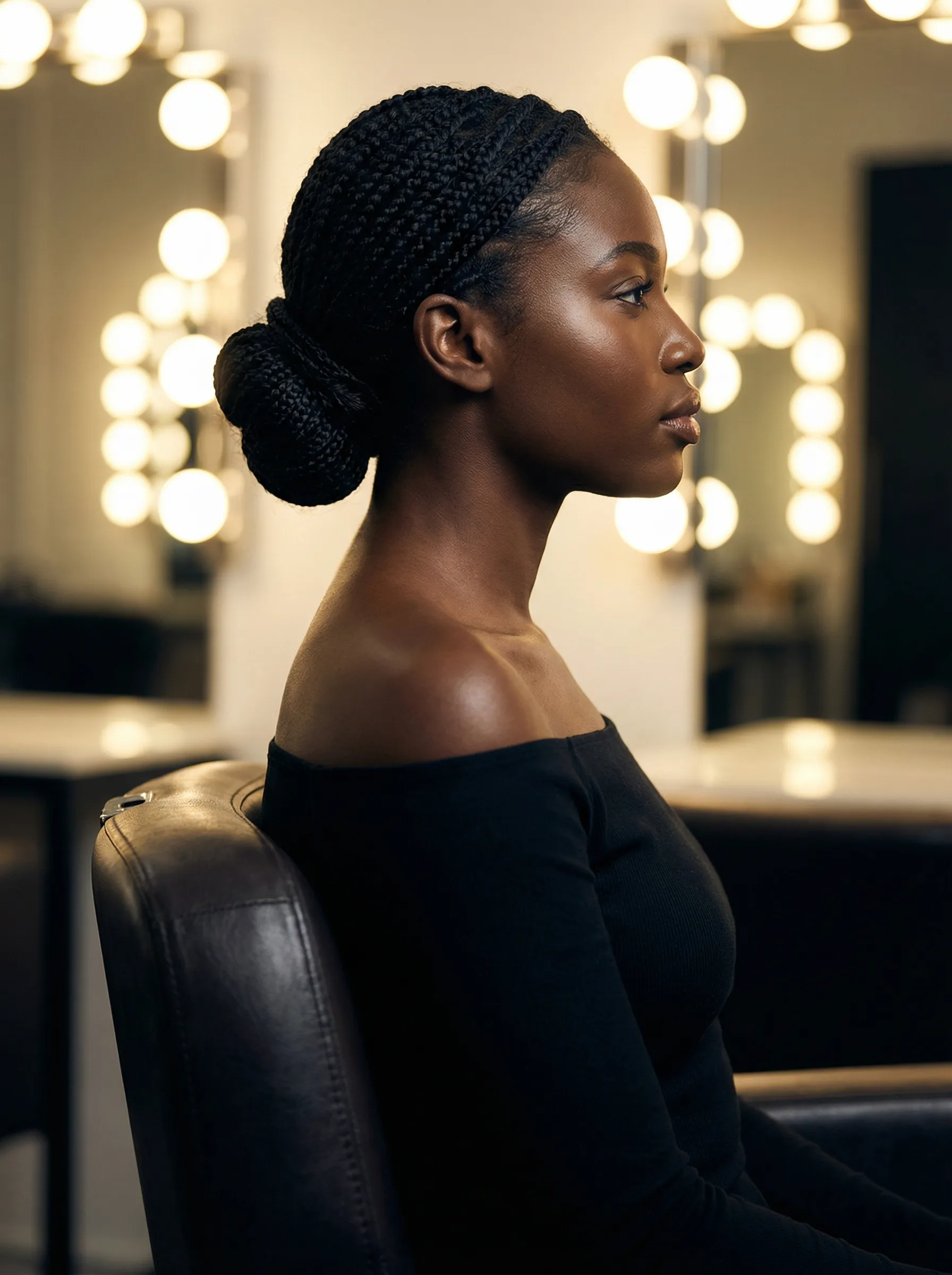 Intricate editorial braids and twists